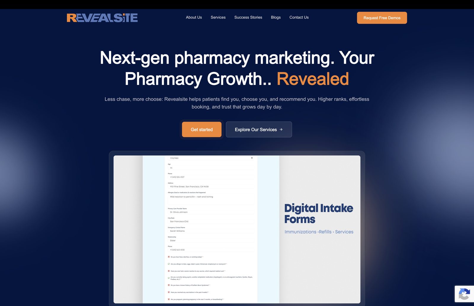 RevealSite — product screenshot